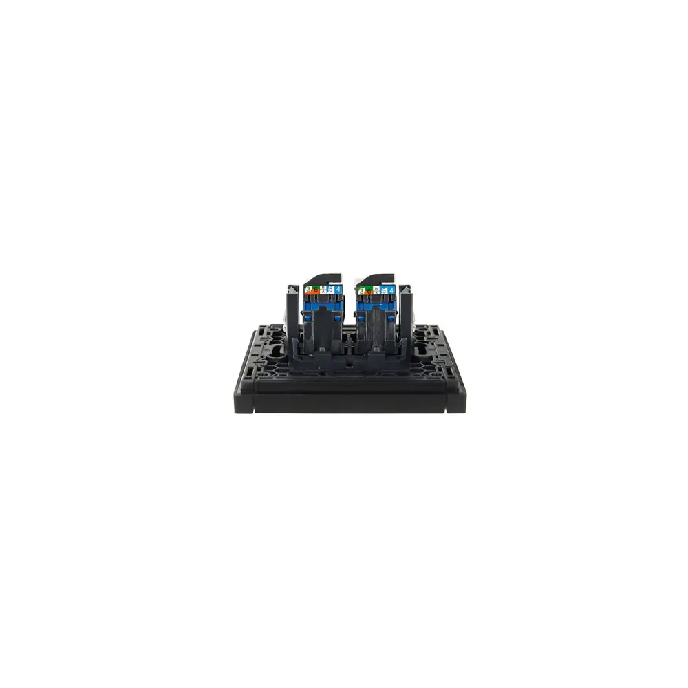 Фото 7 Розетка компьютерная двойная встраиваемая Iek Forte&Piano FP-K20-2-K02 RJ45 Cat 6 цвет черный Фото 7 Розетка компьютерная двойная встраиваемая Iek Forte&Piano FP-K20-2-K02 RJ45 Cat 6 цвет черный