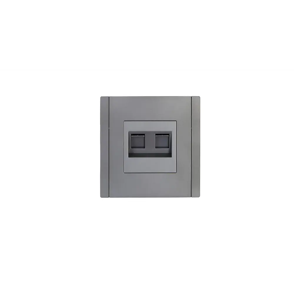 Фото 4 Розетка компьютерная двойная встраиваемая Iek Forte&Piano FP-K20-2-K46 RJ45 Cat 6 цвет сталь Фото 4 Розетка компьютерная двойная встраиваемая Iek Forte&Piano FP-K20-2-K46 RJ45 Cat 6 цвет сталь