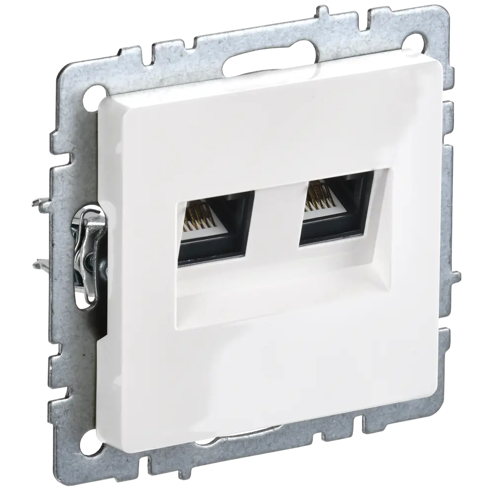 Фото 2 Розетка компьютерная встраиваемая Iek Brite BR-K20-2-K01 RJ45 Cat 6 цвет белый Фото 2 Розетка компьютерная встраиваемая Iek Brite BR-K20-2-K01 RJ45 Cat 6 цвет белый