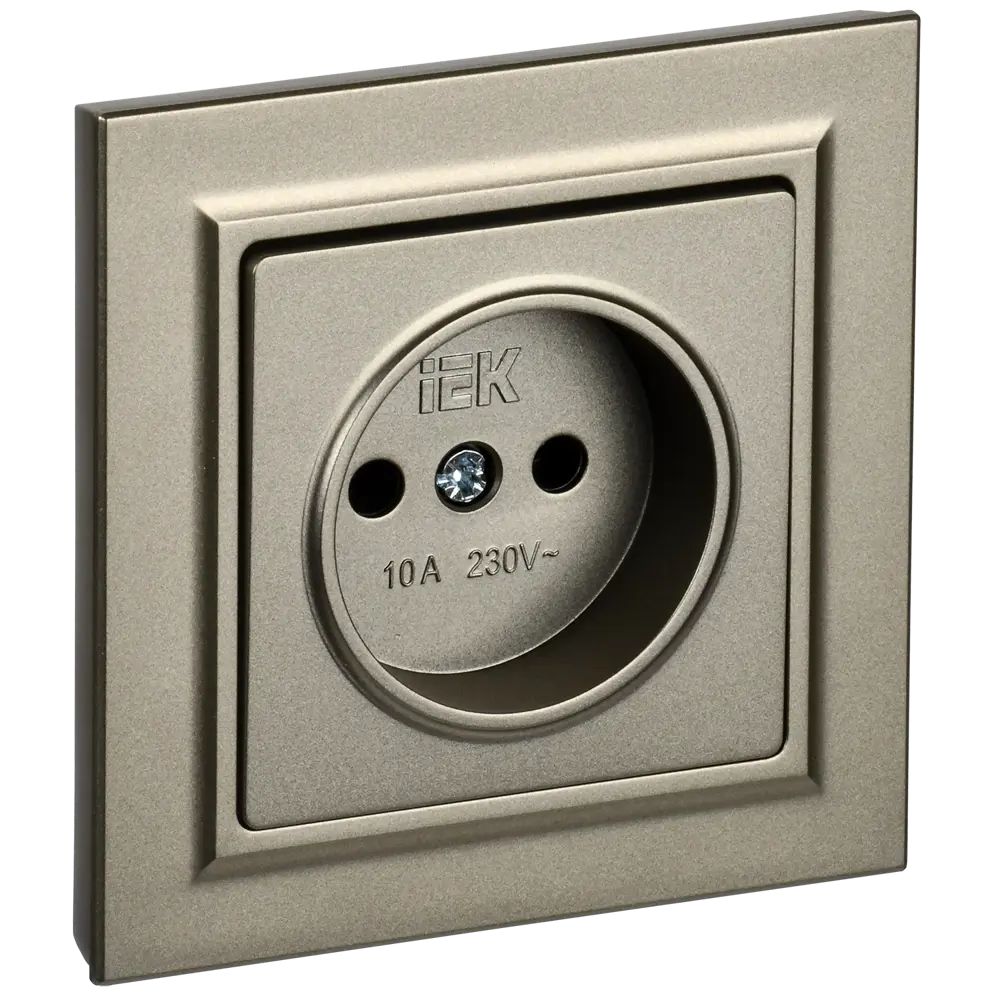 Фото 2 Розетка встраиваемая Iek Brite BR-R10-10-K37-F цвет шампань Фото 2 Розетка встраиваемая Iek Brite BR-R10-10-K37-F цвет шампань