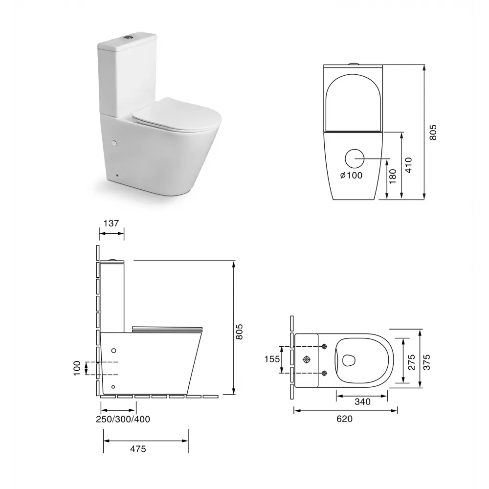 Фото 5 Унитаз-компакт SantiLine SL-5014 горизонтальный выпуск, микролифт цвет белый Фото 5 Унитаз-компакт SantiLine SL-5014 горизонтальный выпуск, микролифт цвет белый