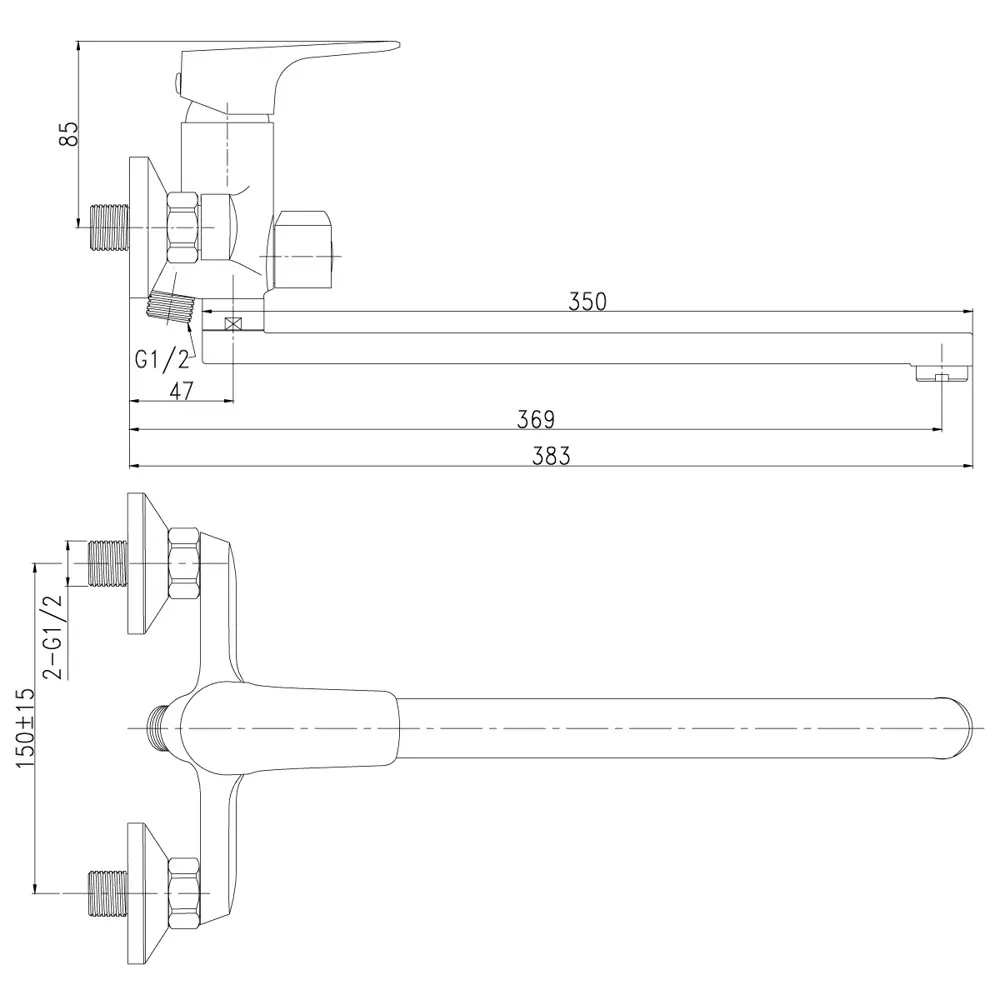 Фото 2 Смеситель для ванны Rossinka Silvermix RS32-32 534223 Фото 2 Смеситель для ванны Rossinka Silvermix RS32-32 534223