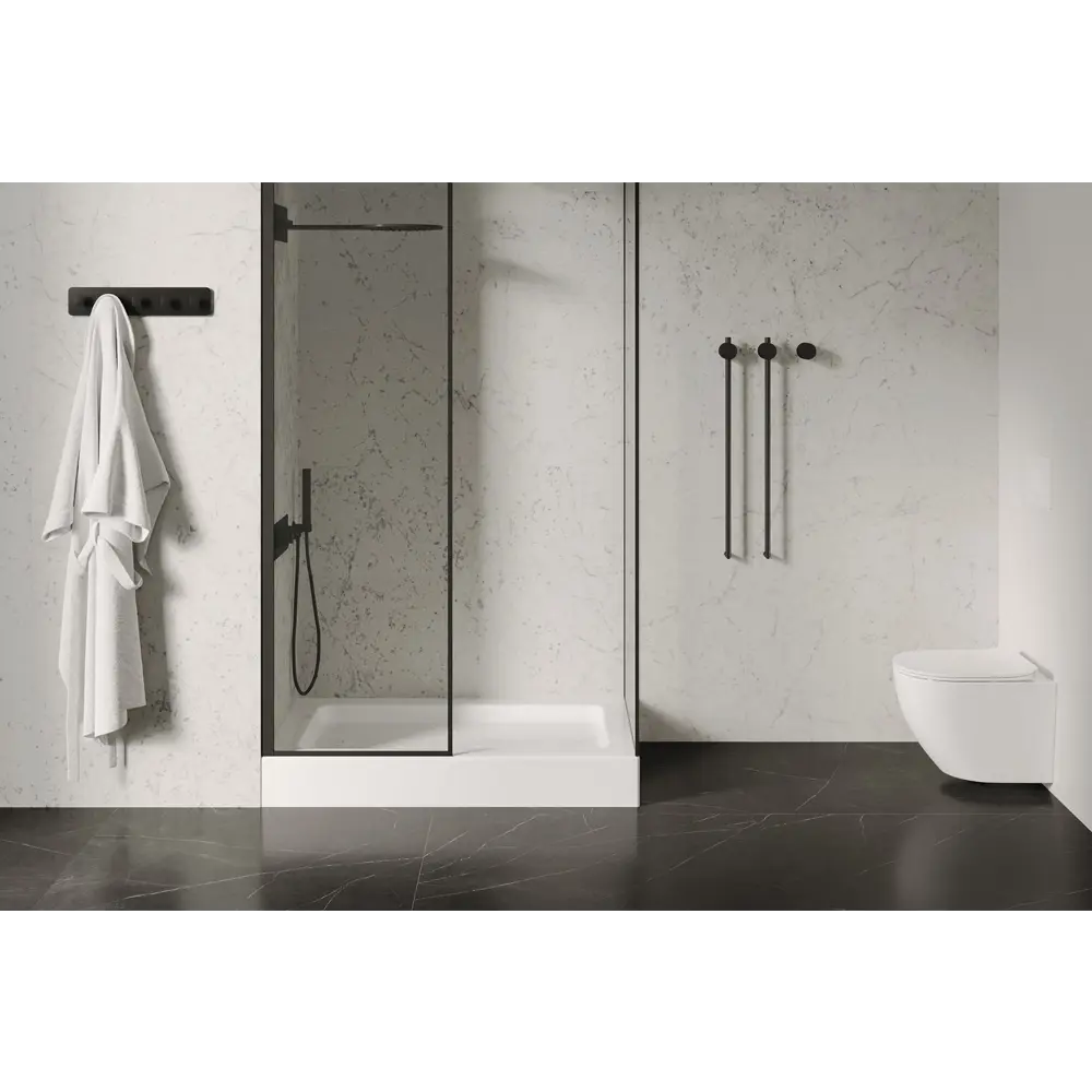 Фото 7 Душевой поддон Abber AD3C098 90x80 см прямоугольный акриловый цвет белый