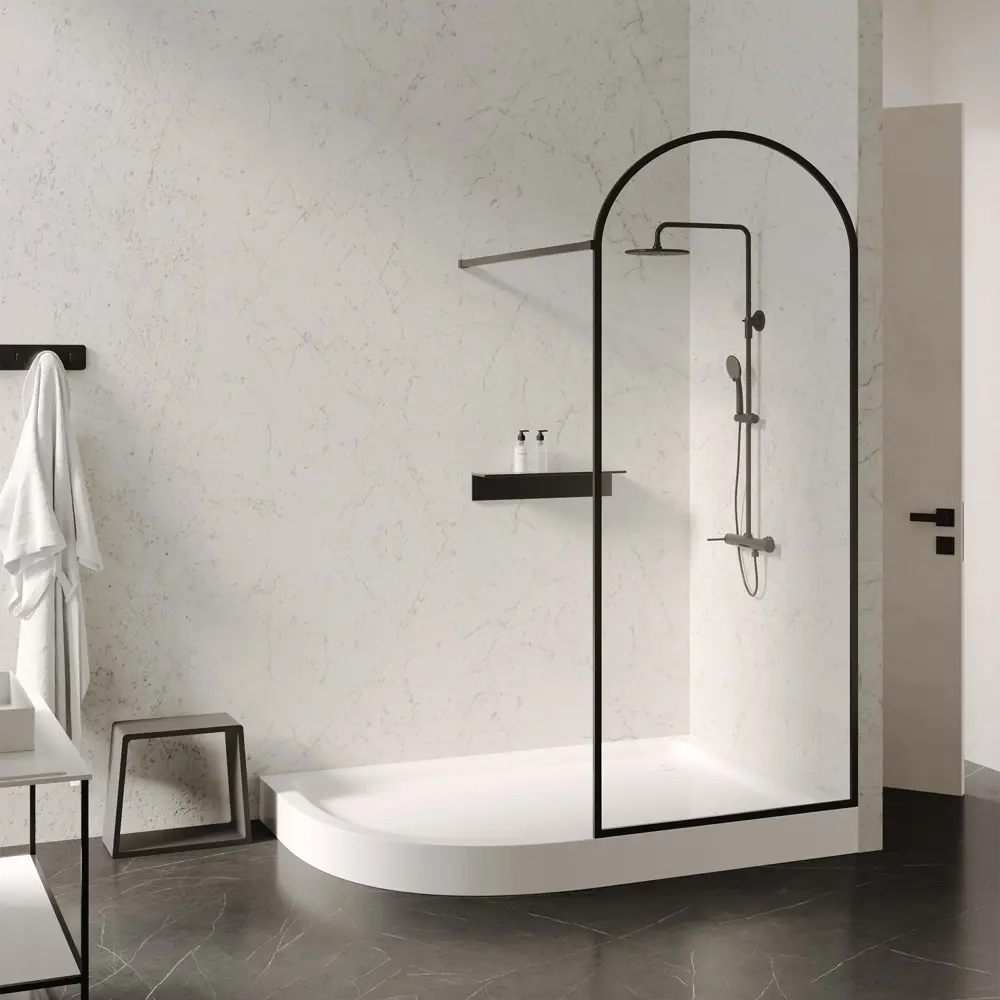 Фото 7 Душевой поддон Abber AD3E129 R 120x90 см асимметричный акриловый цвет белый Фото 7 Душевой поддон Abber AD3E129 R 120x90 см асимметричный акриловый цвет белый