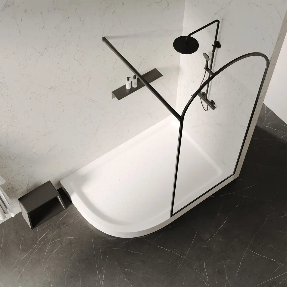 Фото 6 Душевой поддон Abber AD3E129 R 120x90 см асимметричный акриловый цвет белый Фото 6 Душевой поддон Abber AD3E129 R 120x90 см асимметричный акриловый цвет белый