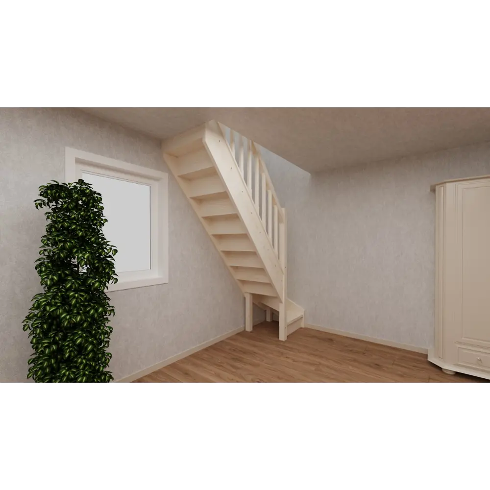 Фото 2 Межэтажная лестница StairShop ЛЕС-ГЛУ10 с левым поворотом Фото 2 Межэтажная лестница StairShop ЛЕС-ГЛУ10 с левым поворотом