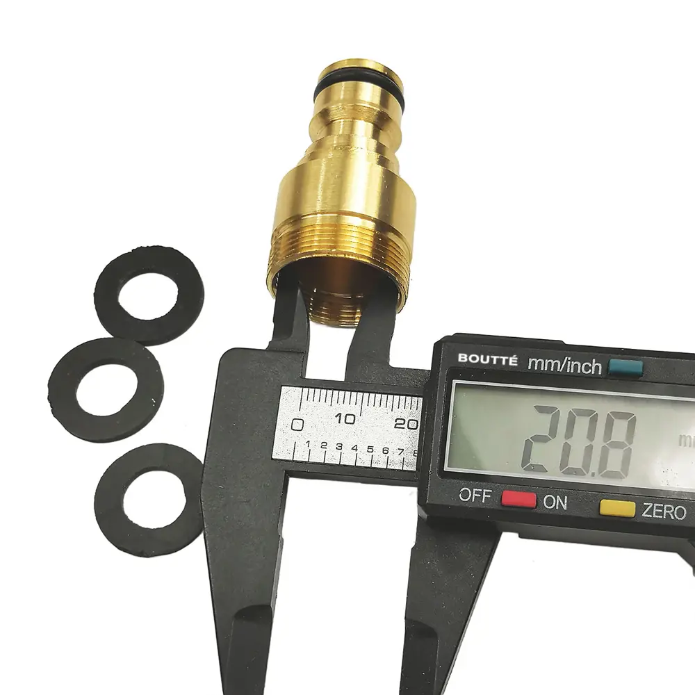 Фото 10 Переходник быстросъёмный для смесителя под аэратор BOUTTE М24 НР - М22 ВР латунный