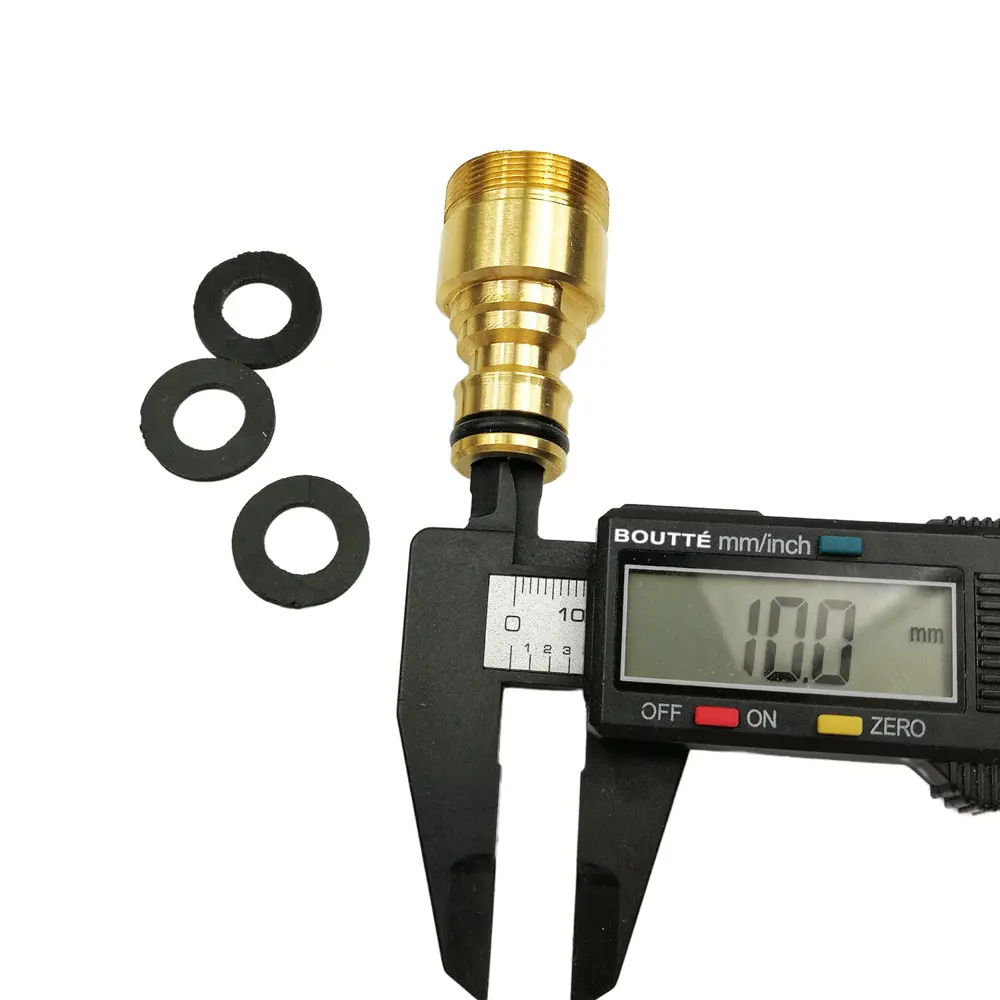 Фото 9 Переходник быстросъёмный для смесителя под аэратор BOUTTE М24 НР - М22 ВР латунный