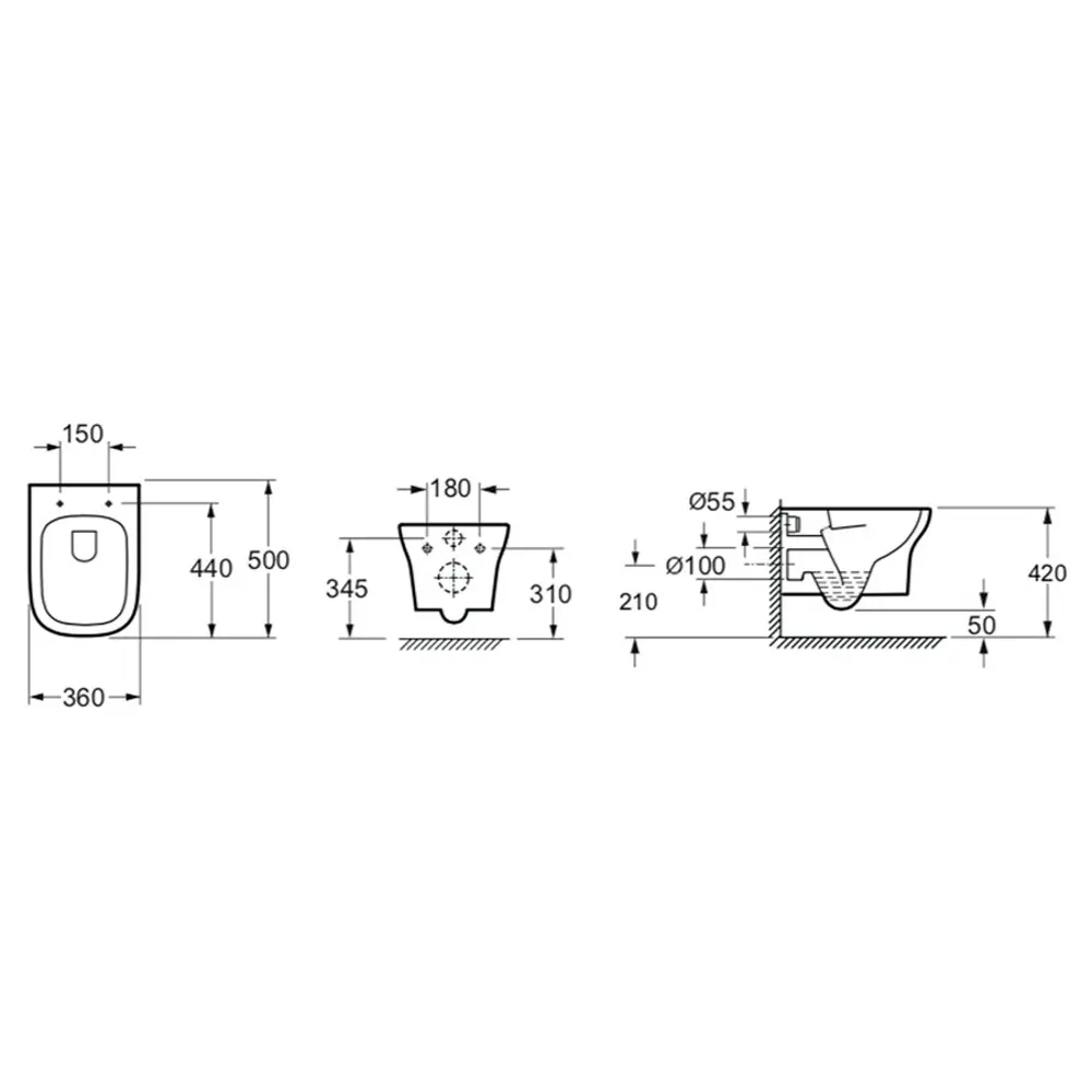 Фото 8 Унитаз подвесной Lavinia boho Bristol 21010007, без ободка Фото 8 Унитаз подвесной Lavinia boho Bristol 21010007, без ободка
