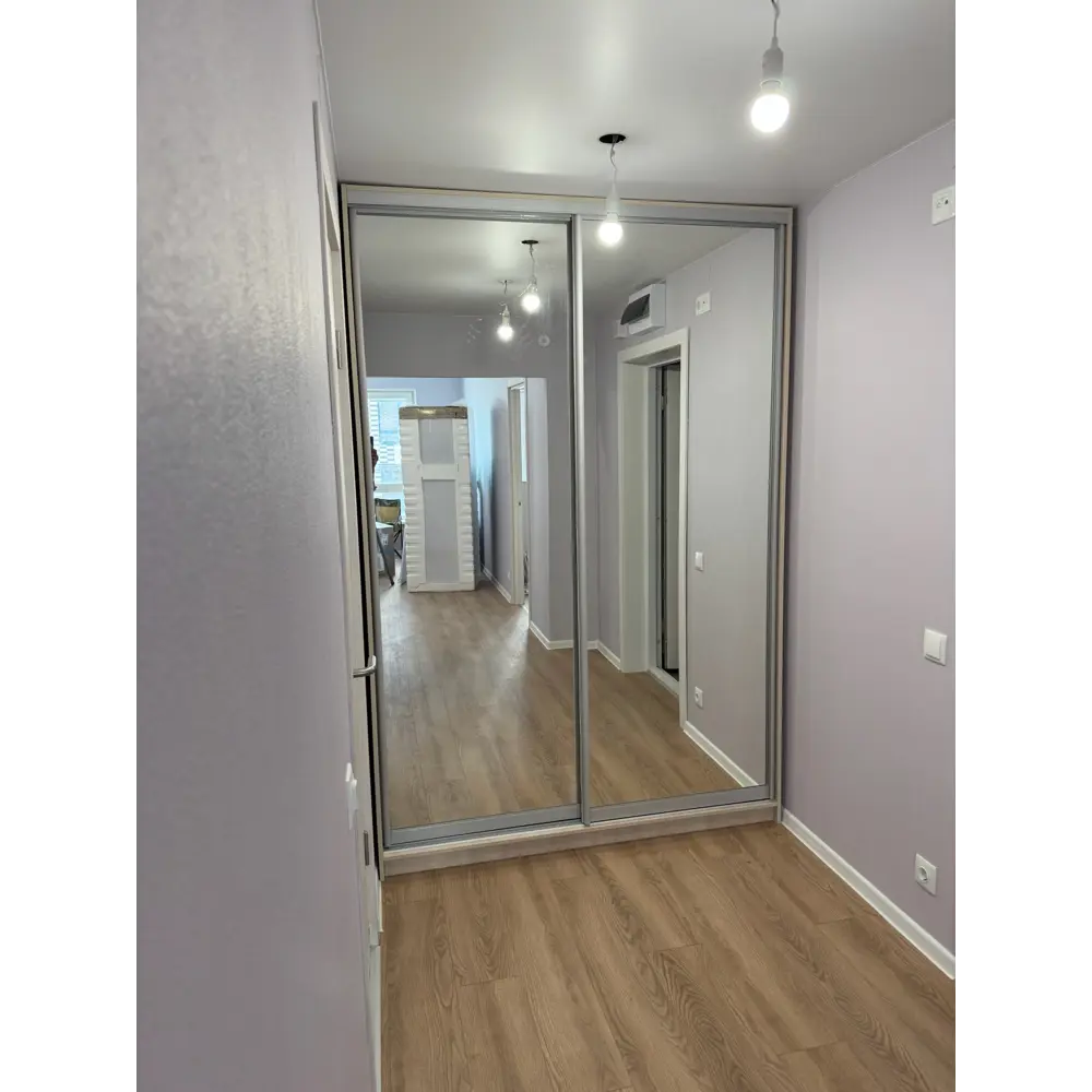 Фото 5 Шкаф-купе Клевер Атина с 2 дверями 240x180х65 см 6 полок ЛДСП цвет шамони светлый зеркальный Фото 5 Шкаф-купе Клевер Атина с 2 дверями 240x180х65 см 6 полок ЛДСП цвет шамони светлый зеркальный