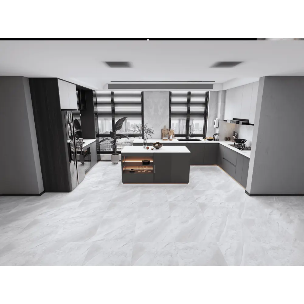 Фото Керамогранит Kerald Salomon White matt 60-60 60x60см цвет светло-серый