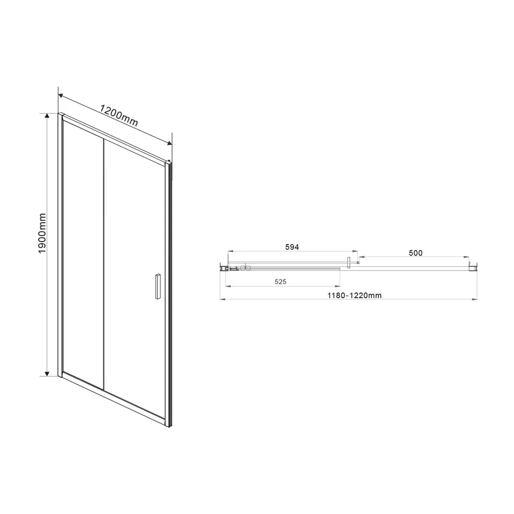Фото 4 Душевая дверь Vincea Garda VDS-1G120CLBN прямой 120x190см серый профиль эффект стекла прозрачное закаленное стекло Фото 4 Душевая дверь Vincea Garda VDS-1G120CLBN прямой 120x190см серый профиль эффект стекла прозрачное закаленное стекло