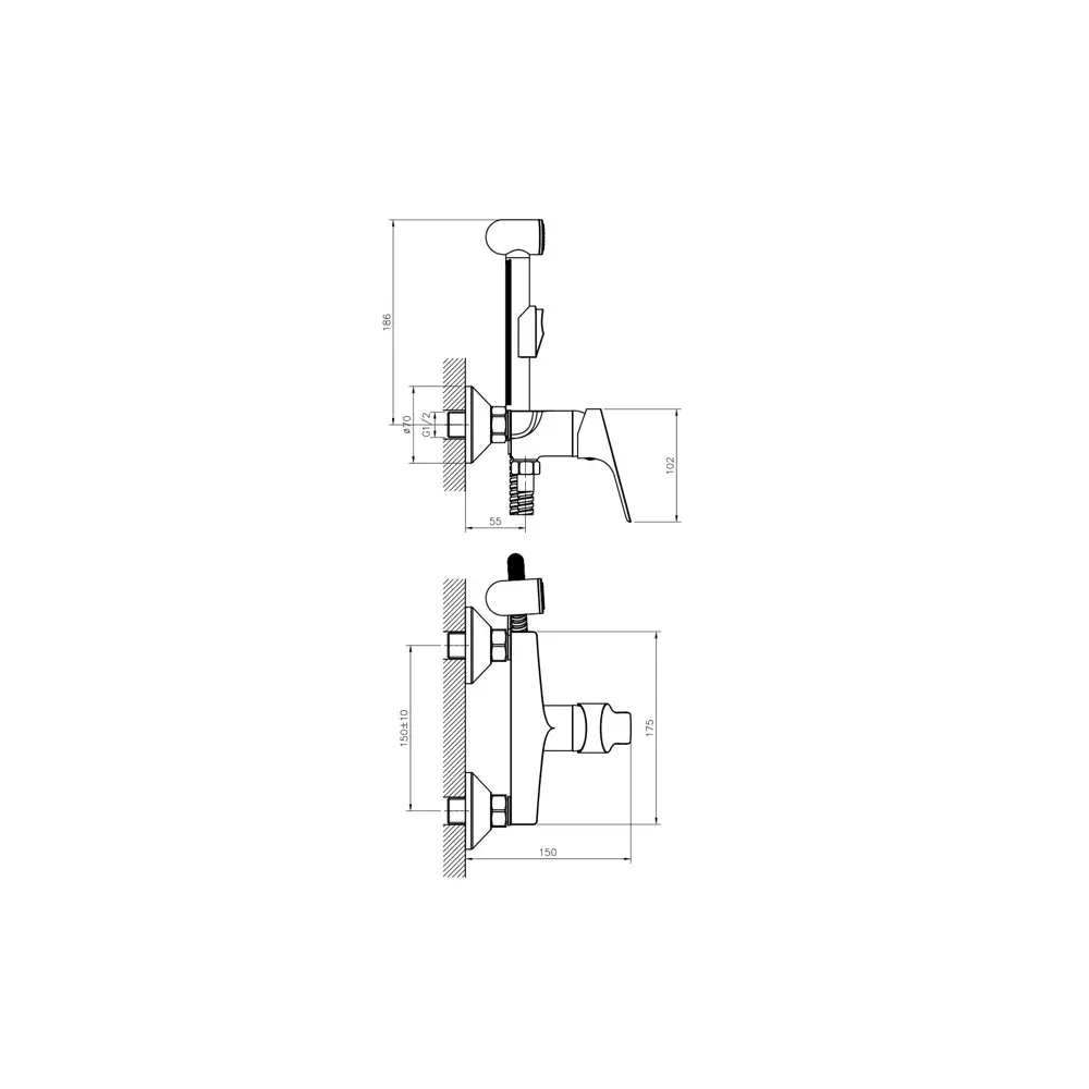 Фото 2 Смеситель для биде Rossinka Silvermix RS29 RS29-52 однорычажный цвет хром