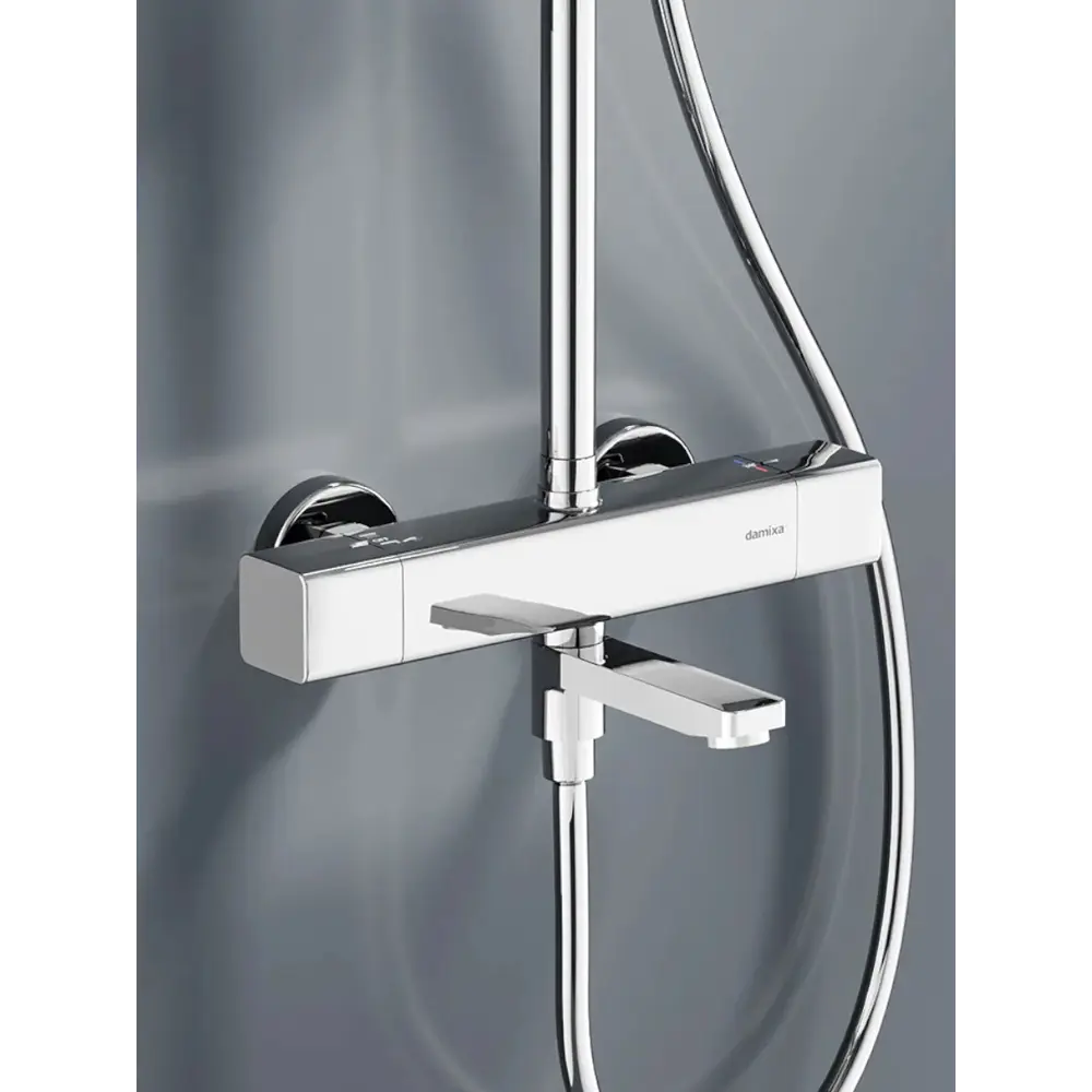 Фото 6 Душевая система с термостатом Damixa 985810000 3 режимная цвет хром