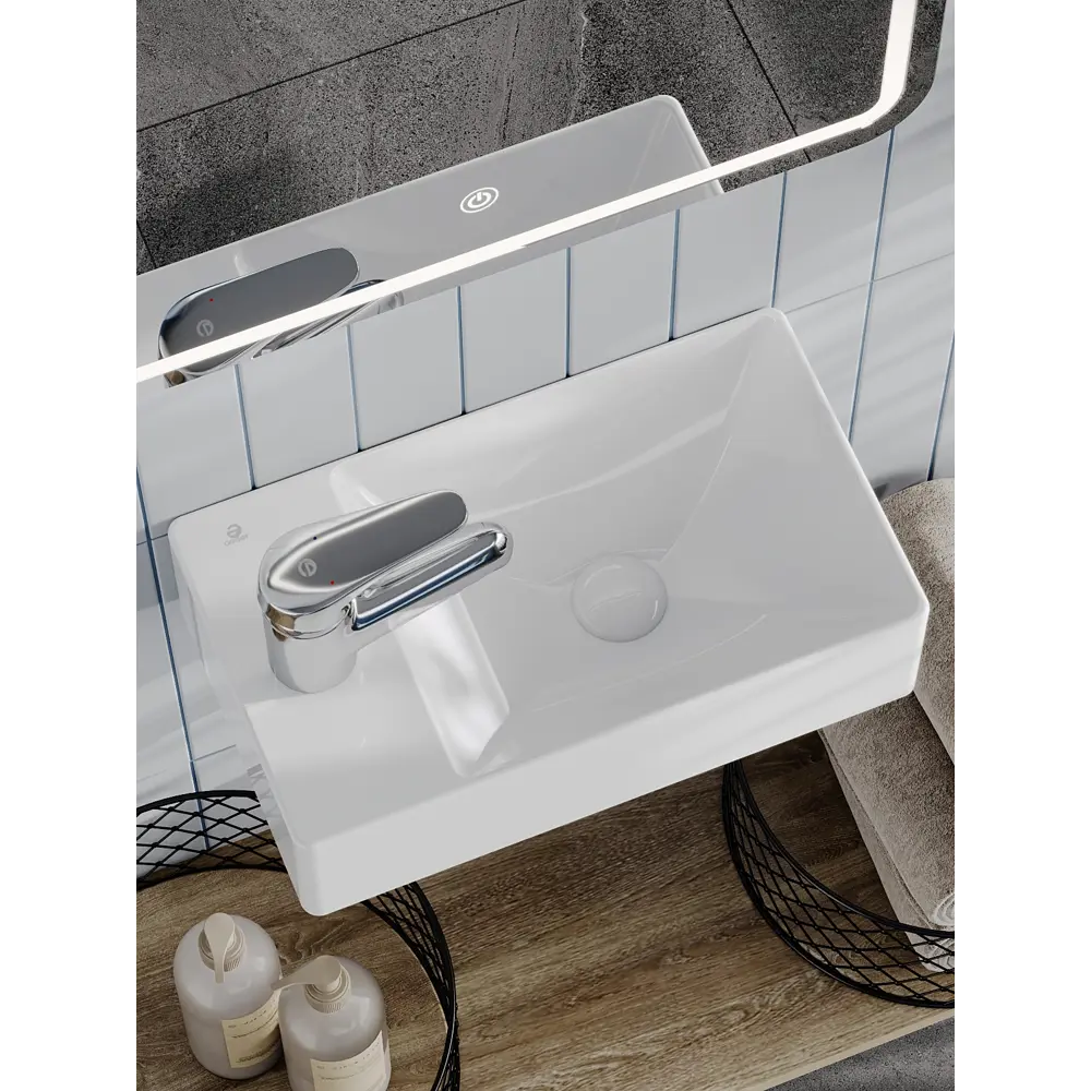 Фото 3 Раковина подвесная Agger ash ASH131375R 37.5см цвет белый глянец Фото 3 Раковина подвесная Agger ash ASH131375R 37.5см цвет белый глянец