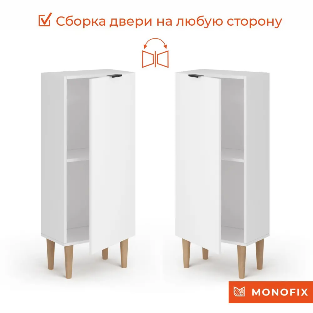 Фото 4 Тумба Monofix 45x108x27 см ЛДСП цвет белый Фото 4 Тумба Monofix 45x108x27 см ЛДСП цвет белый
