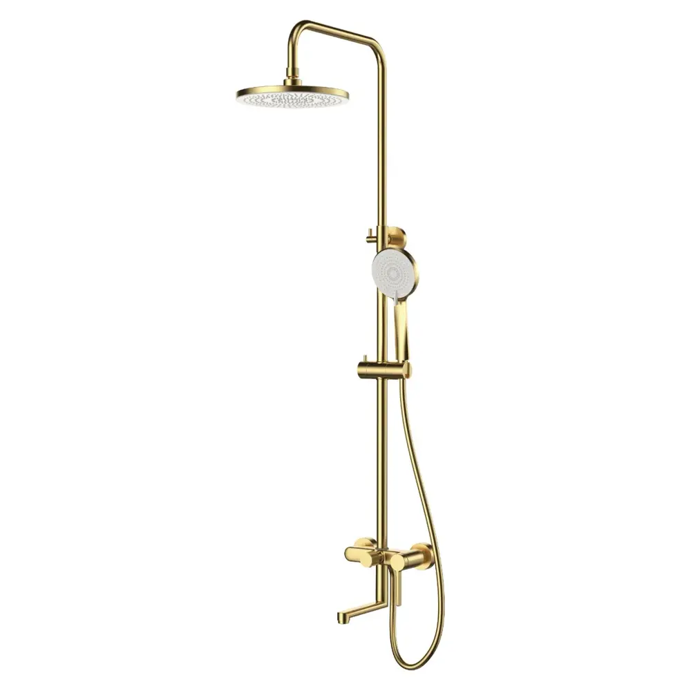 Фото 2 Душевая система ESKO Sochi ST260SCGold со смесителем цвет матовое золото