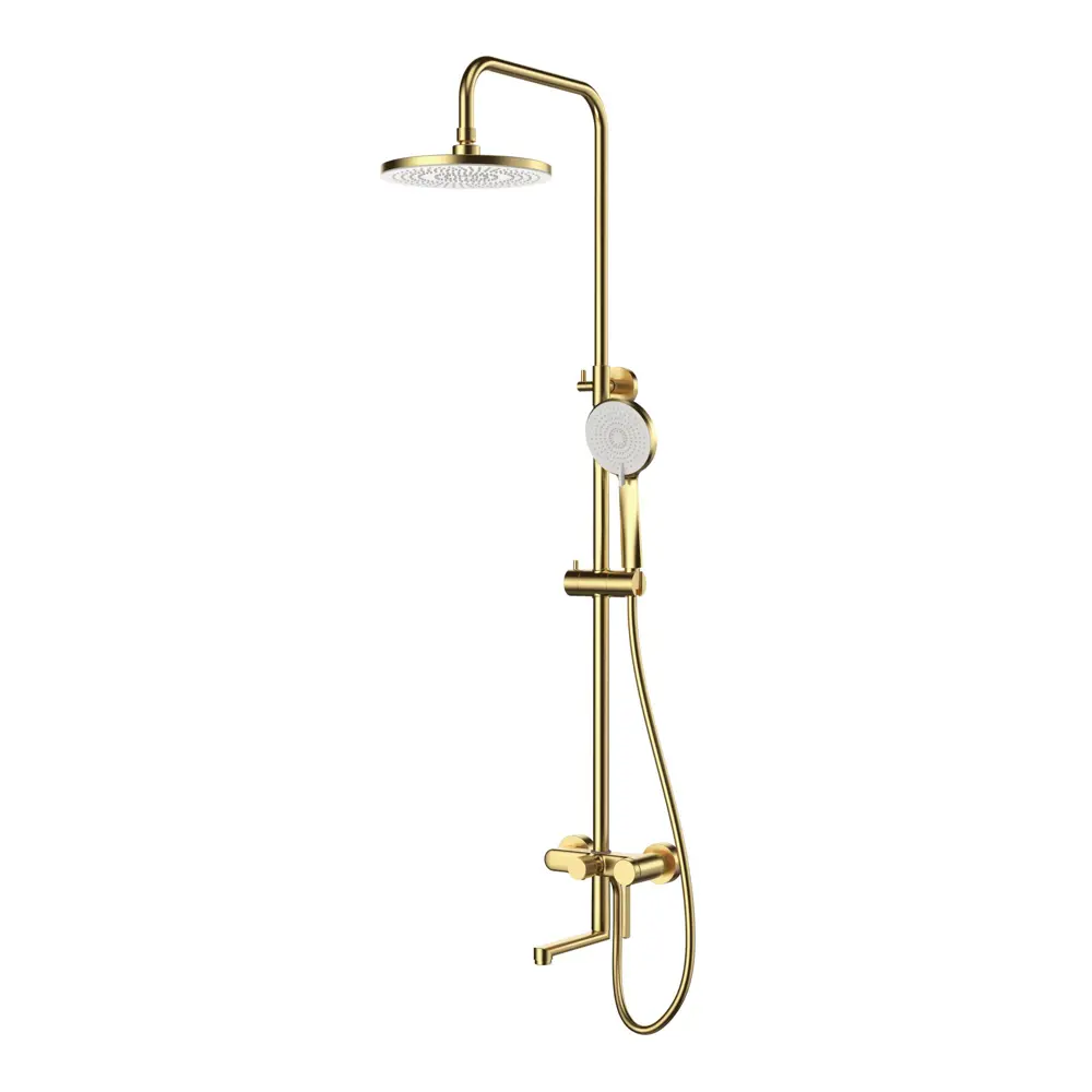Фото Душевая система ESKO Sochi ST260SCGold со смесителем цвет матовое золото