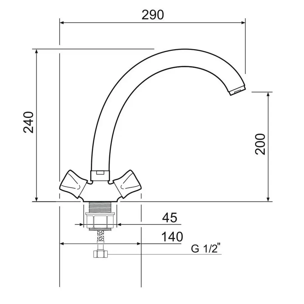 Фото 10 Двухвентильный смеситель РМС Sl116-273f излив 22.5 см цвет хром Фото 10 Двухвентильный смеситель РМС Sl116-273f излив 22.5 см цвет хром