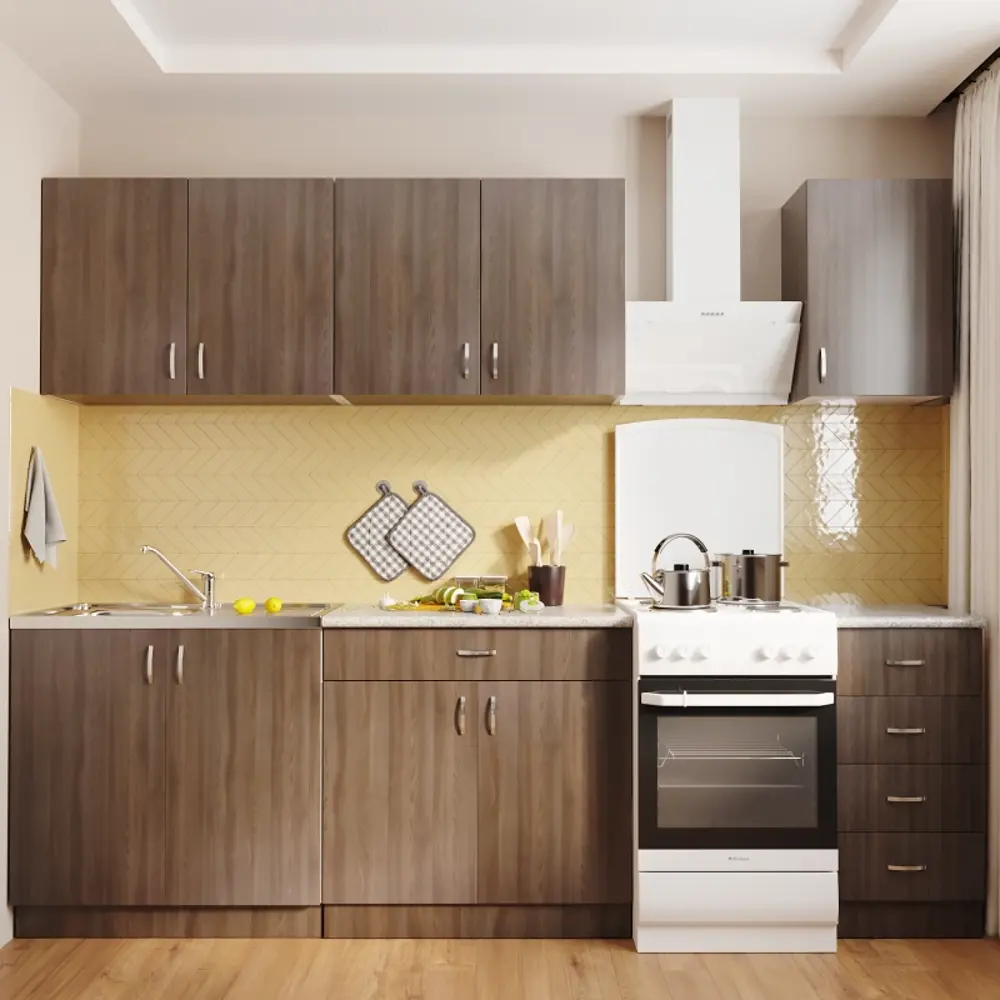 Фото 3 Мебель для кухни No name 535088 60x82x43.6 см ЛДСП цвет коричневый Фото 3 Мебель для кухни No name 535088 60x82x43.6 см ЛДСП цвет коричневый