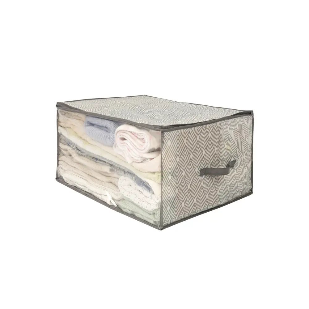 Фото 2 Органайзер для хранения Еврогарант Geometry складной 60x35x50 см нетканый цвет серый Фото 2 Органайзер для хранения Еврогарант Geometry складной 60x35x50 см нетканый цвет серый