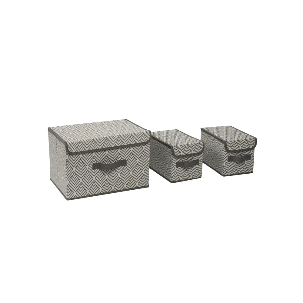 Фото 4 Органайзер для хранения Еврогарант Geometry складной 38x24.5x26 см нетканый цвет серый 3 шт. Фото 4 Органайзер для хранения Еврогарант Geometry складной 38x24.5x26 см нетканый цвет серый 3 шт.