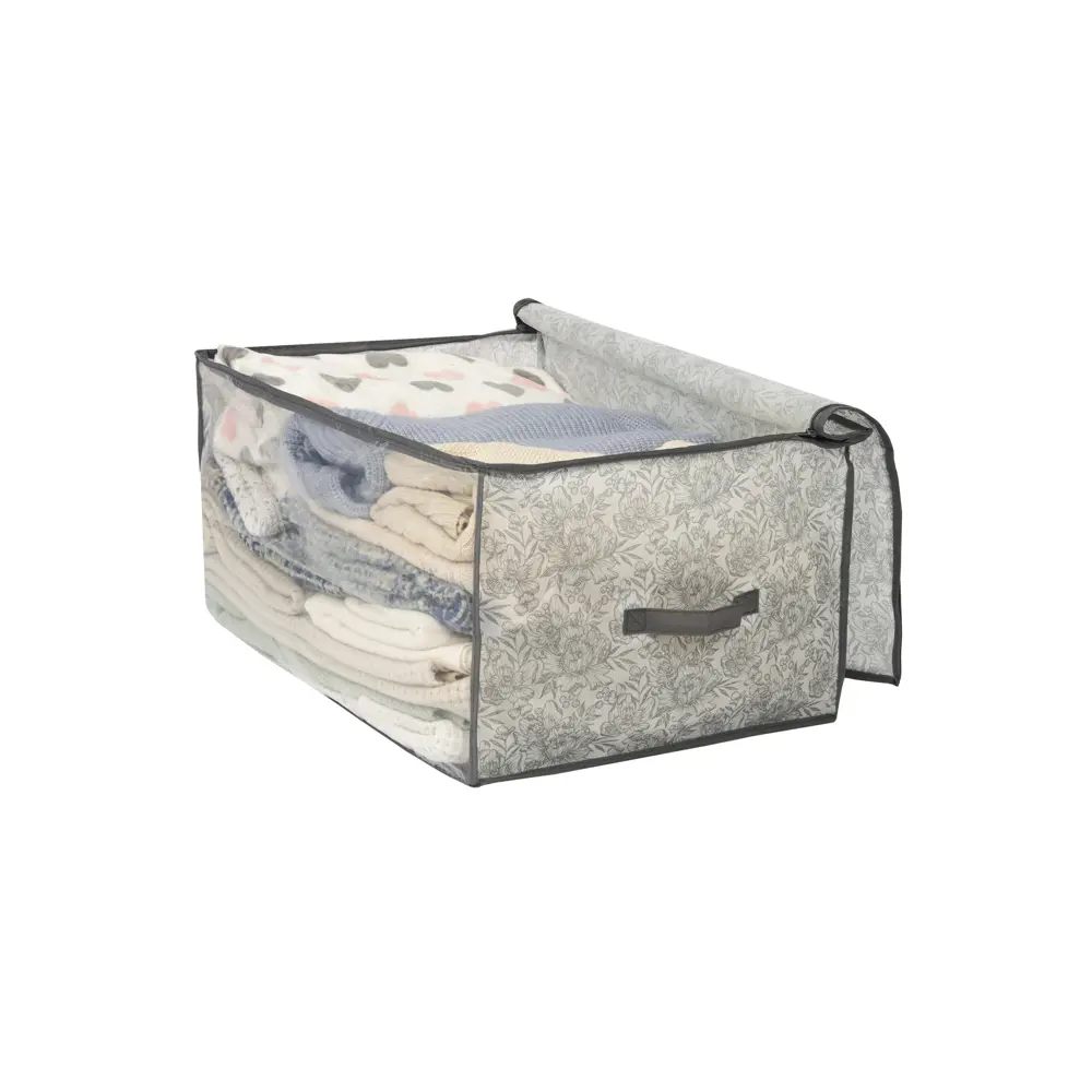Фото 4 Органайзер для хранения Еврогарант Grey Flower складной 60x35x50 см нетканый цвет серый Фото 4 Органайзер для хранения Еврогарант Grey Flower складной 60x35x50 см нетканый цвет серый