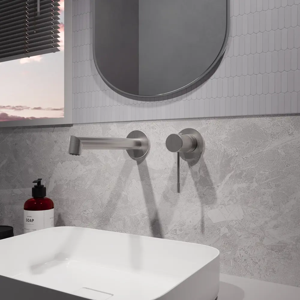 Фото Смеситель для раковины Vincea Desire VBFW-1D1BN встраиваемый однорычажный цвет брашированный никель