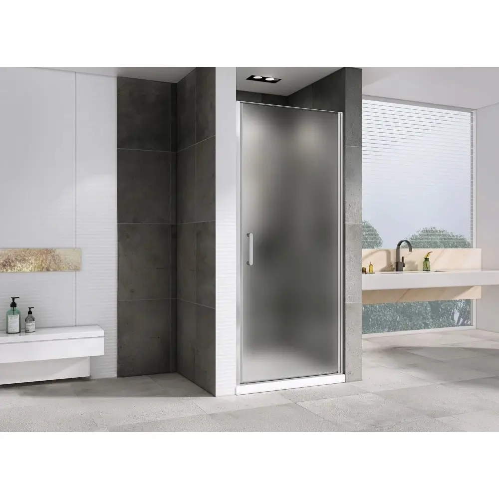 Фото 2 Душевая дверь Abber Sonnenstrand AG04080M 80 см цвет профиля серебристый блеск стекло матовое