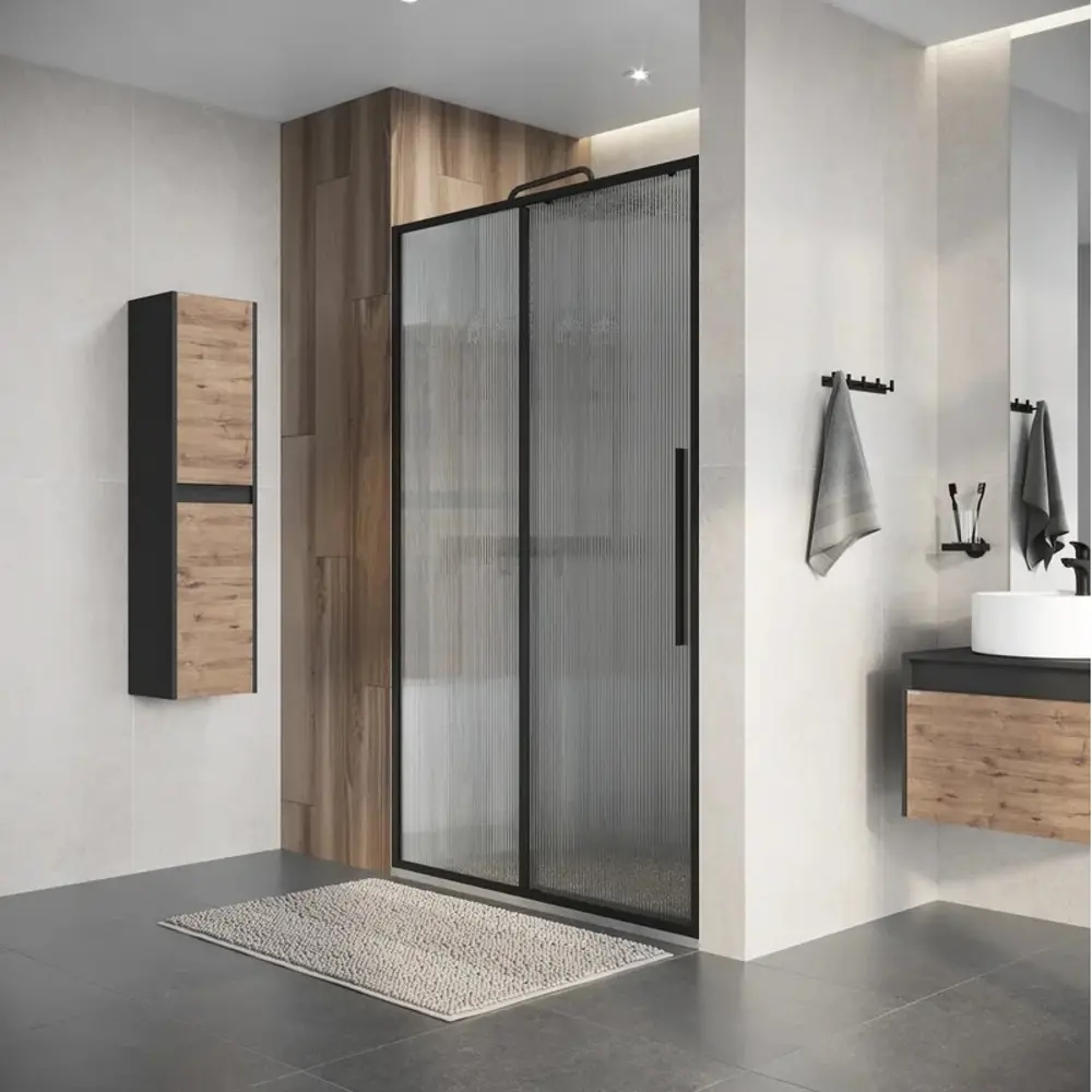 Фото 3 Душевая дверь Niagara Nova NG-84-L11FHB, 110 см цвет профиля черный Фото 3 Душевая дверь Niagara Nova NG-84-L11FHB, 110 см цвет профиля черный