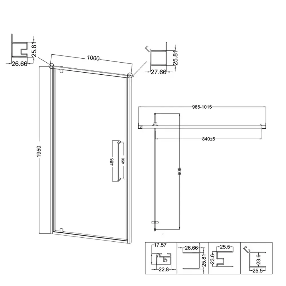 Фото 11 Душевая дверь Niagara Nova NG-66-10A, 100 см цвет профиля серебристый блеск стекло прозрачное Фото 11 Душевая дверь Niagara Nova NG-66-10A, 100 см цвет профиля серебристый блеск стекло прозрачное