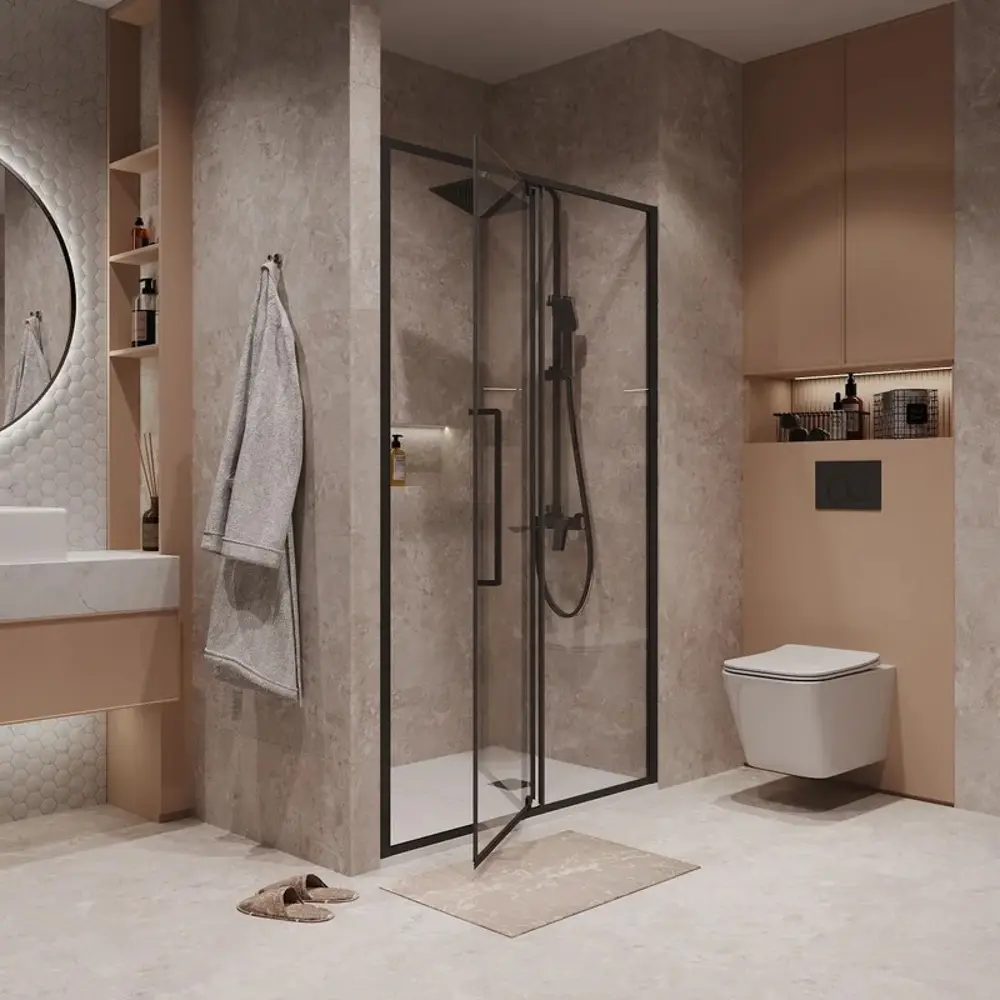 Фото 3 Душевая дверь Niagara Nova NG-85-11AB, 110 см цвет профиля черный стекло прозрачное Фото 3 Душевая дверь Niagara Nova NG-85-11AB, 110 см цвет профиля черный стекло прозрачное