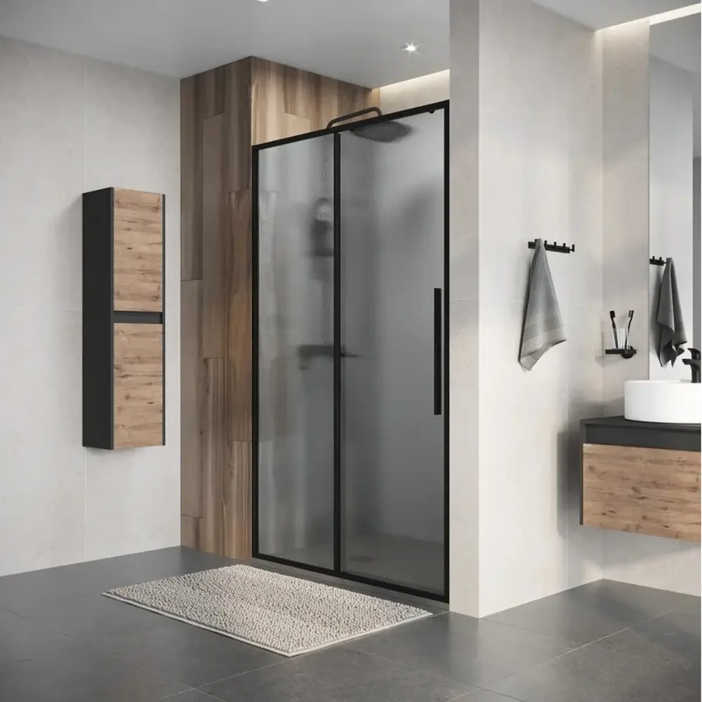 Фото 3 Душевая дверь Niagara Nova NG-84-L11CHB, 110 см цвет профиля черный Фото 3 Душевая дверь Niagara Nova NG-84-L11CHB, 110 см цвет профиля черный