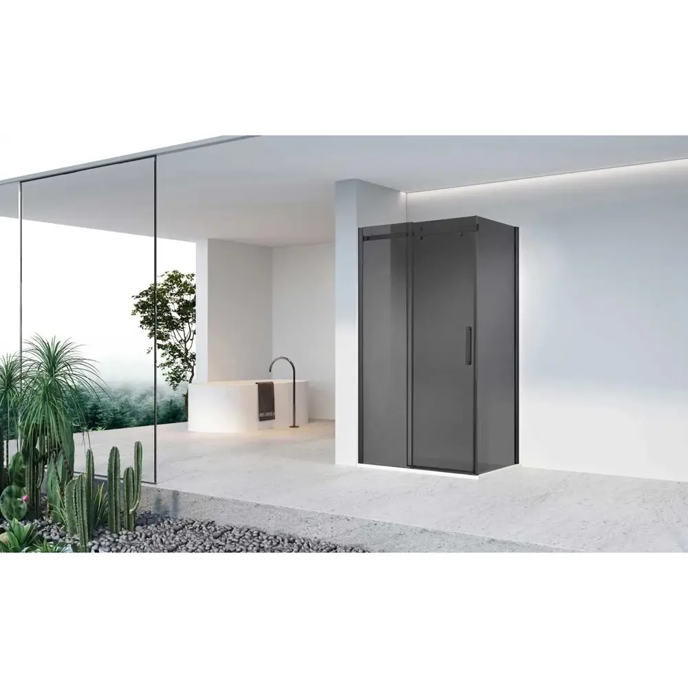 Фото 3 Душевая дверь Vincea Como-N VDS-4CN130CGB 130 см цвет профиля черный стекло тонированное