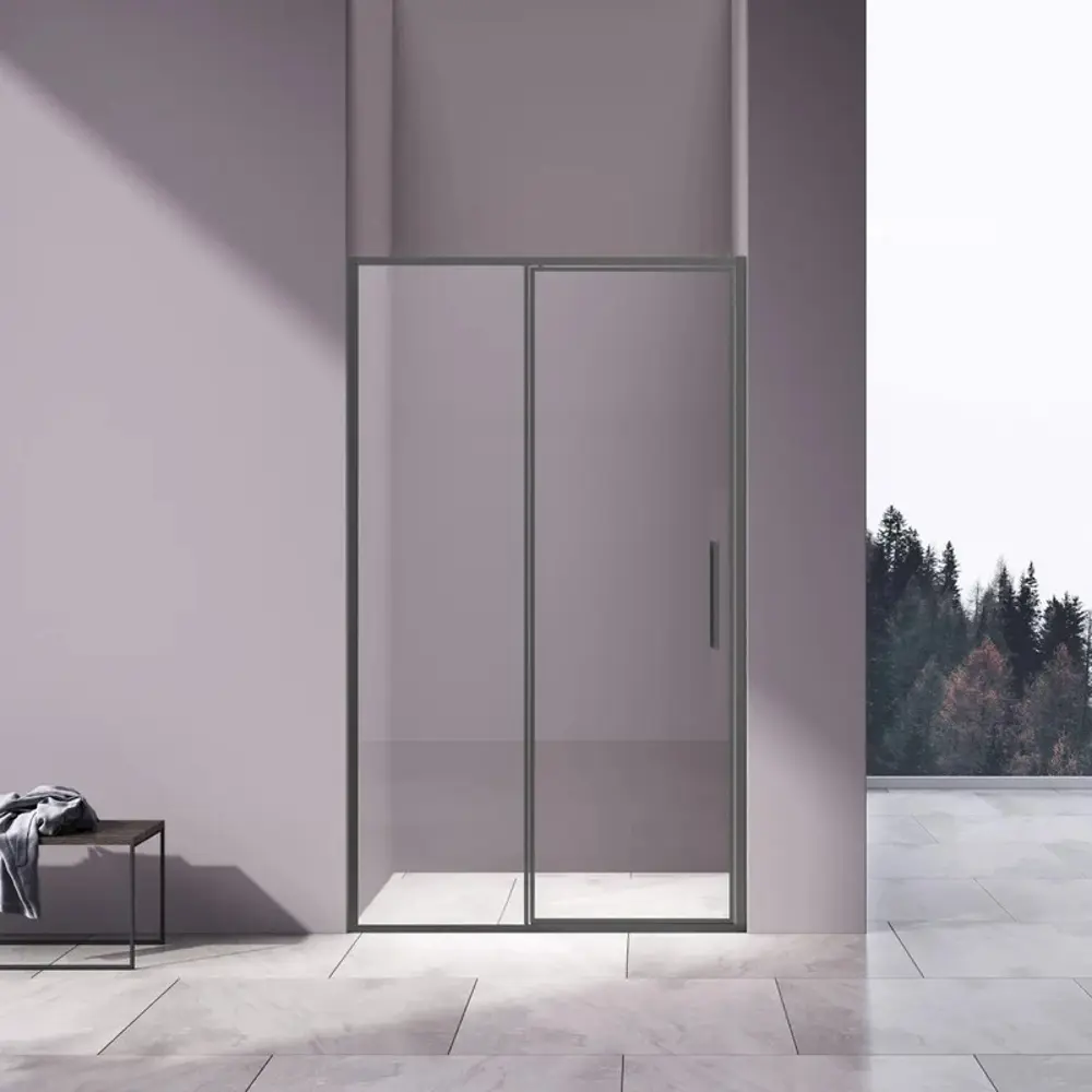 Фото Душевая дверь Vincea Slim 8mm VDP-4SL120CLGM цвет профиля хромированный стекло прозрачное