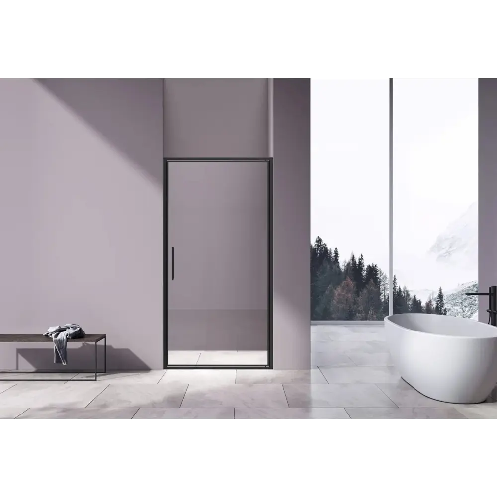 Фото 2 Душевая дверь Vincea Slim 8mm VDP-4SL900CLB цвет профиля черный стекло прозрачное Фото 2 Душевая дверь Vincea Slim 8mm VDP-4SL900CLB цвет профиля черный стекло прозрачное