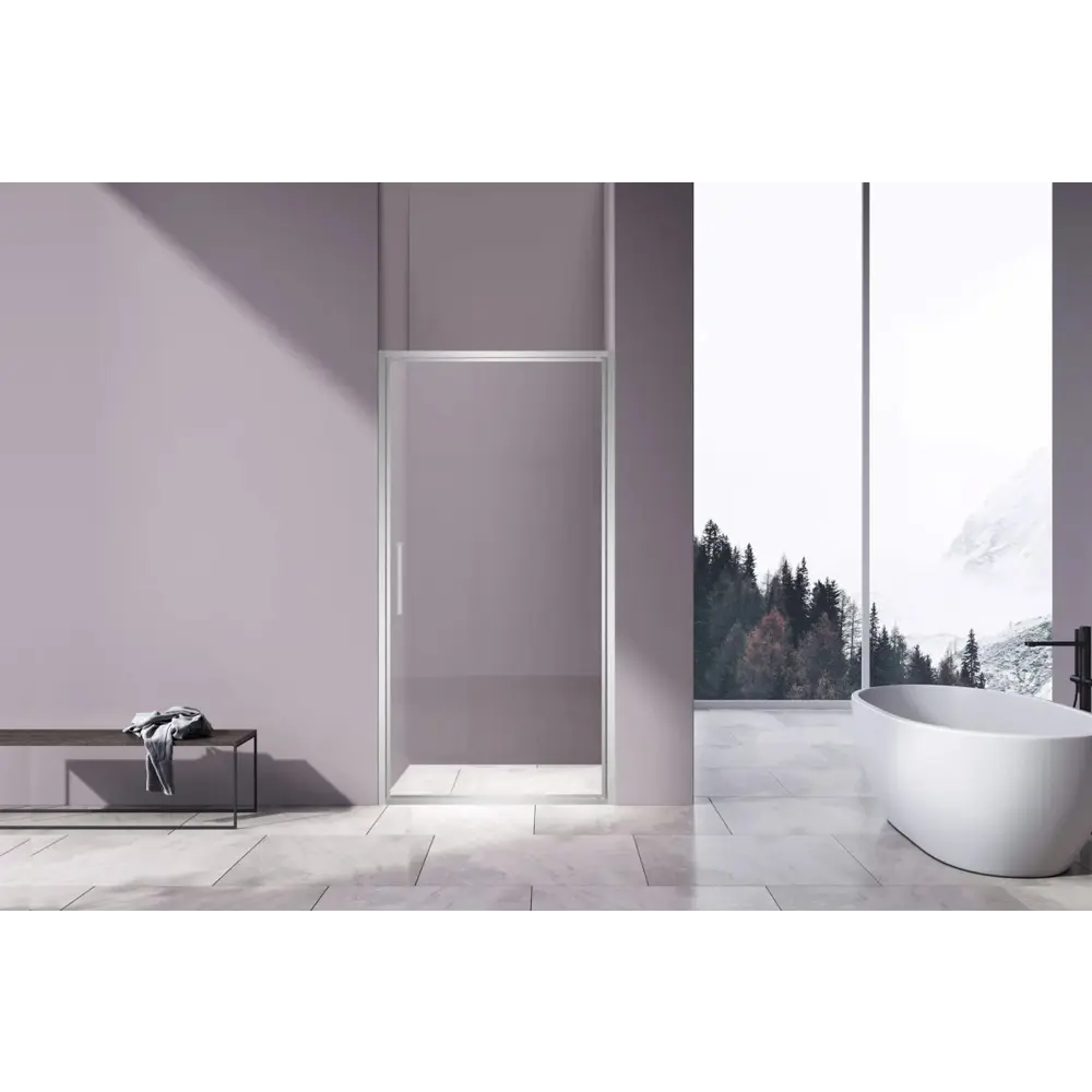 Фото 2 Душевая дверь Vincea Slim 8mm VDP-4SL100CL цвет профиля серебристый блеск стекло прозрачное Фото 2 Душевая дверь Vincea Slim 8mm VDP-4SL100CL цвет профиля серебристый блеск стекло прозрачное