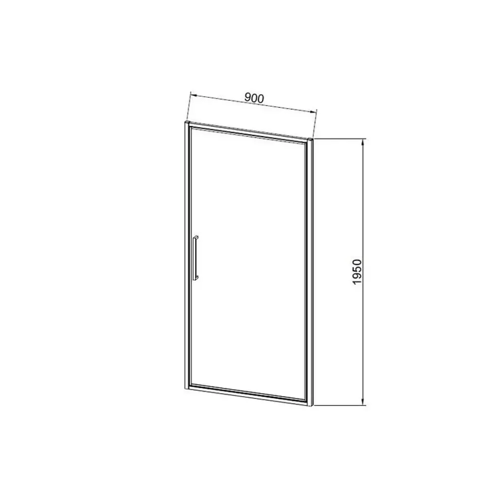 Фото 3 Душевая дверь Vincea Slim 8mm VDP-4SL900CL цвет профиля серебристый блеск стекло прозрачное