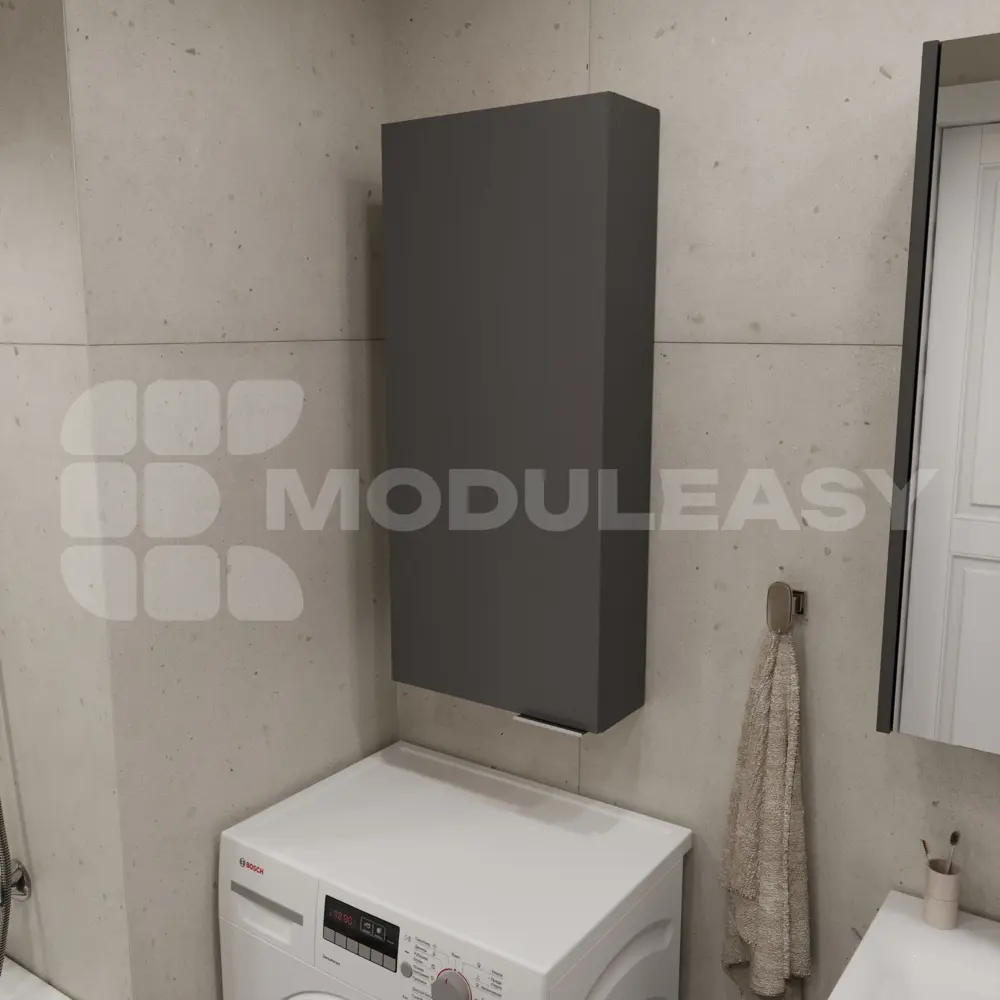 Фото 5 Пенал в ванную подвесной Moduleasy Sabina Ц0000040126 90x40 см цвет графит/дуб Вотан Фото 5 Пенал в ванную подвесной Moduleasy Sabina Ц0000040126 90x40 см цвет графит/дуб Вотан