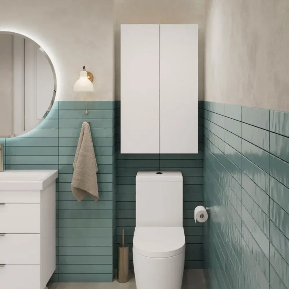 Фото 4 Пенал в ванную подвесной Moduleasy Sabina Ц0000040195 60x100 см цвет белый глянец/дуб Вотан Фото 4 Пенал в ванную подвесной Moduleasy Sabina Ц0000040195 60x100 см цвет белый глянец/дуб Вотан