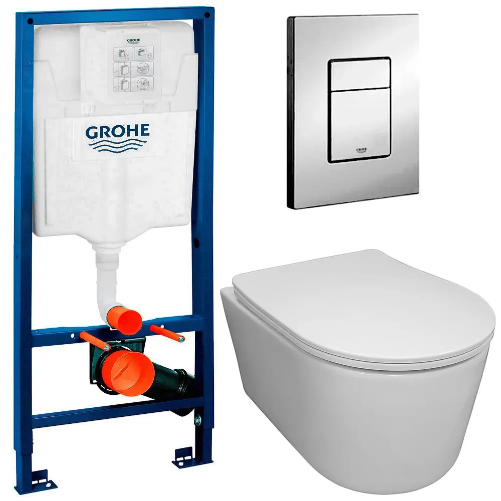 Фото Комплект инсталляция Grohe Rapid SL 38772001 и унитаз Bloomix Ultra MD1204R/UF3 безободковый с сиденьем Фото Комплект инсталляция Grohe Rapid SL 38772001 и унитаз Bloomix Ultra MD1204R/UF3 безободковый с сиденьем