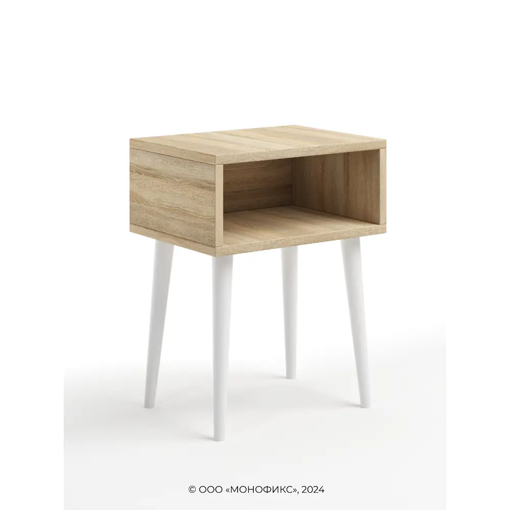 Фото Тумба прикроватная Monofix ПТ-С-Б 40x52x30 см 1 ящик ЛДСП цвет дуб сонома Фото Тумба прикроватная Monofix ПТ-С-Б 40x52x30 см 1 ящик ЛДСП цвет дуб сонома