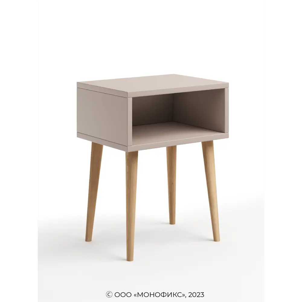 Фото Тумба прикроватная Monofix 40x52x30 см ЛДСП цвет капучино Фото Тумба прикроватная Monofix 40x52x30 см ЛДСП цвет капучино