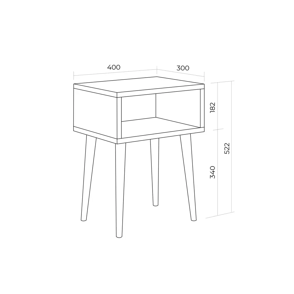Фото 3 Тумба прикроватная Monofix 40x52x30 см ЛДСП цвет капучино Фото 3 Тумба прикроватная Monofix 40x52x30 см ЛДСП цвет капучино
