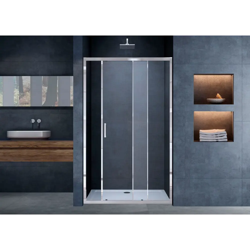 Фото 2 Душевая дверь Vincea Alpha VDS-3AL130CL 130 см цвет профиля серебристый блеск стекло прозрачное Фото 2 Душевая дверь Vincea Alpha VDS-3AL130CL 130 см цвет профиля серебристый блеск стекло прозрачное