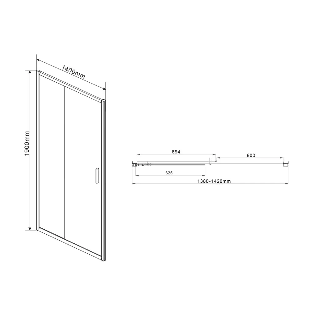 Фото 5 Душевая дверь Vincea Garda VDS-1G140CH 140x190 цвет профиля серебристый блеск