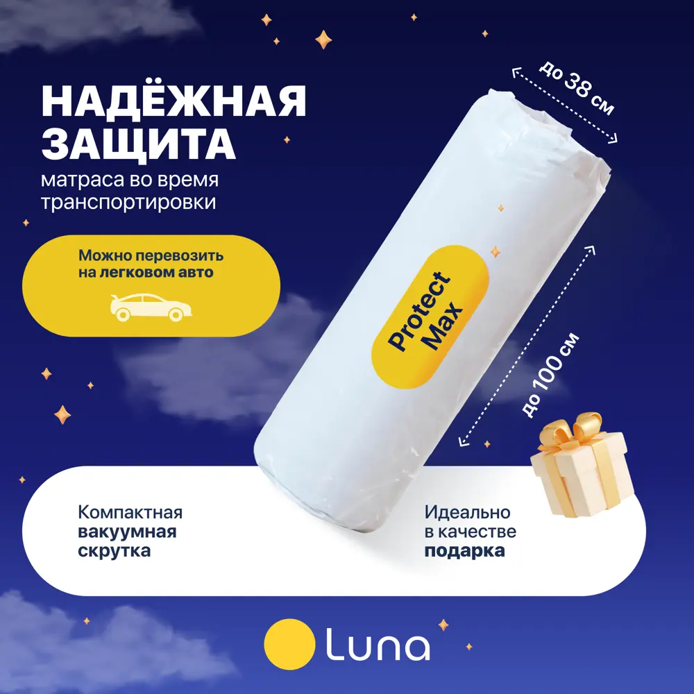 Фото 9 Топпер Luna Protect max 160x190x7 см беспружинный 2-спальный Фото 9 Топпер Luna Protect max 160x190x7 см беспружинный 2-спальный