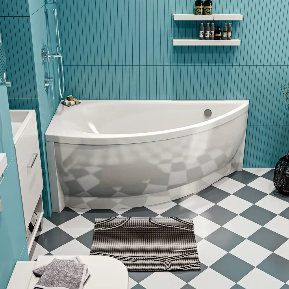 Фото 7 Ванна 1Marka Piccolo акриловая 150x75 см 4 в 1: ванна левый угол, усиленный каркас, фронтальная панель, слив-перелив Фото 7 Ванна 1Marka Piccolo акриловая 150x75 см 4 в 1: ванна левый угол, усиленный каркас, фронтальная панель, слив-перелив