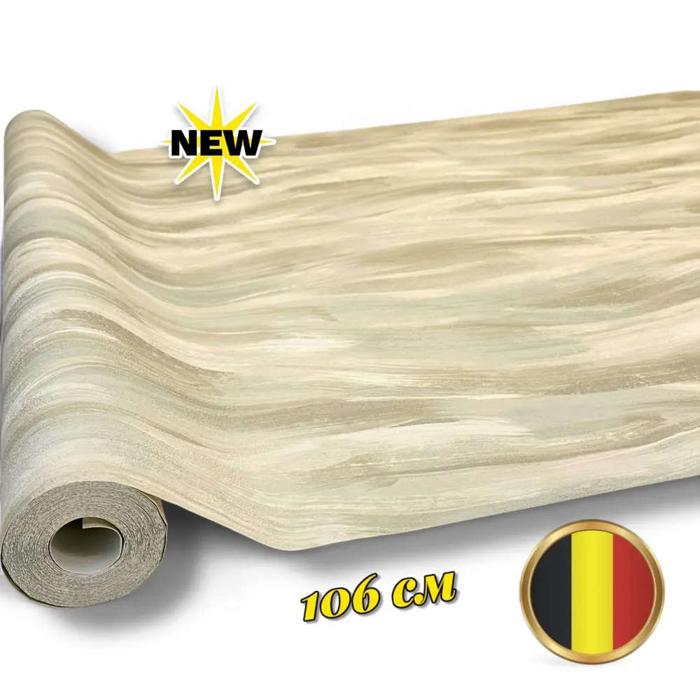 Фото Обои флизелиновые Grandeco Time 0.1 м цвет бежевый TM 3002