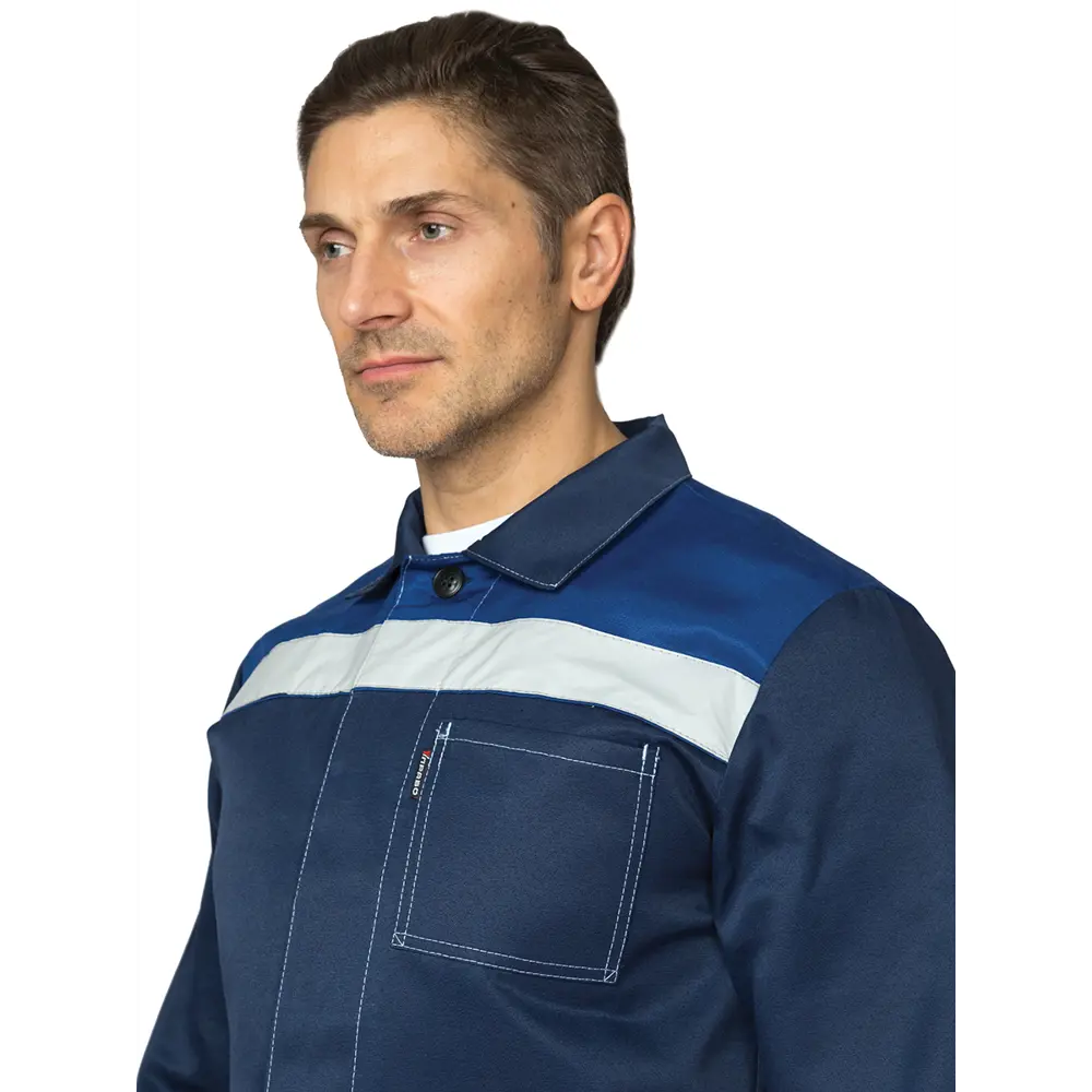 Фото 8 Костюм рабочий Прабо Пантеон 2 цвет синий/василёк размер 96-100 рост 170-176 см